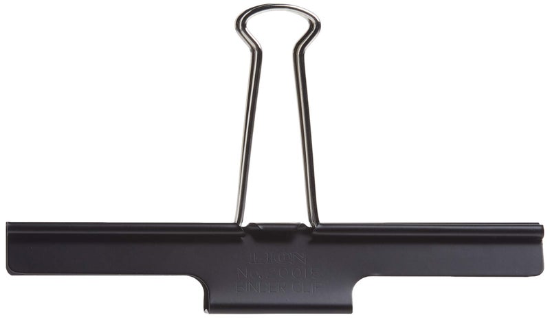 Lion Extra Large Binder Clips, Black, 110-Sheet - Image 1